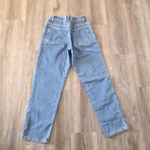 L.L. Bean Women's Original Fit Relaxed Blue Straight Jeans Size 4